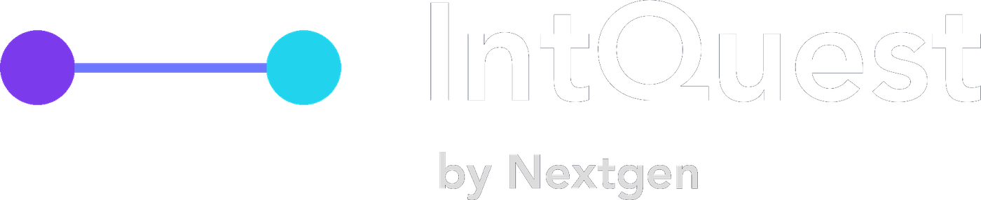 IntQuest by Nextgen — white wordmark